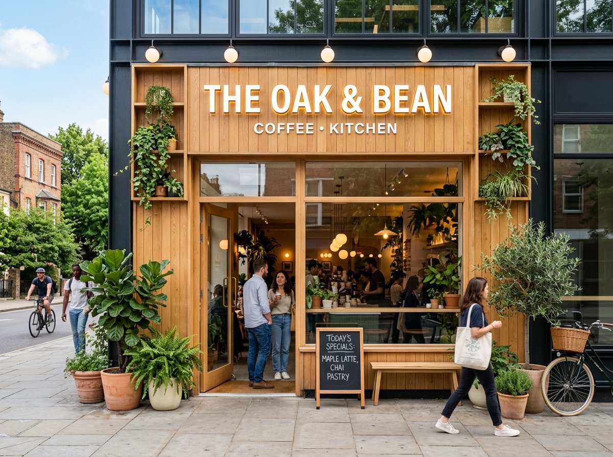 Biển Hiệu Gỗ Chữ Mica Cafe